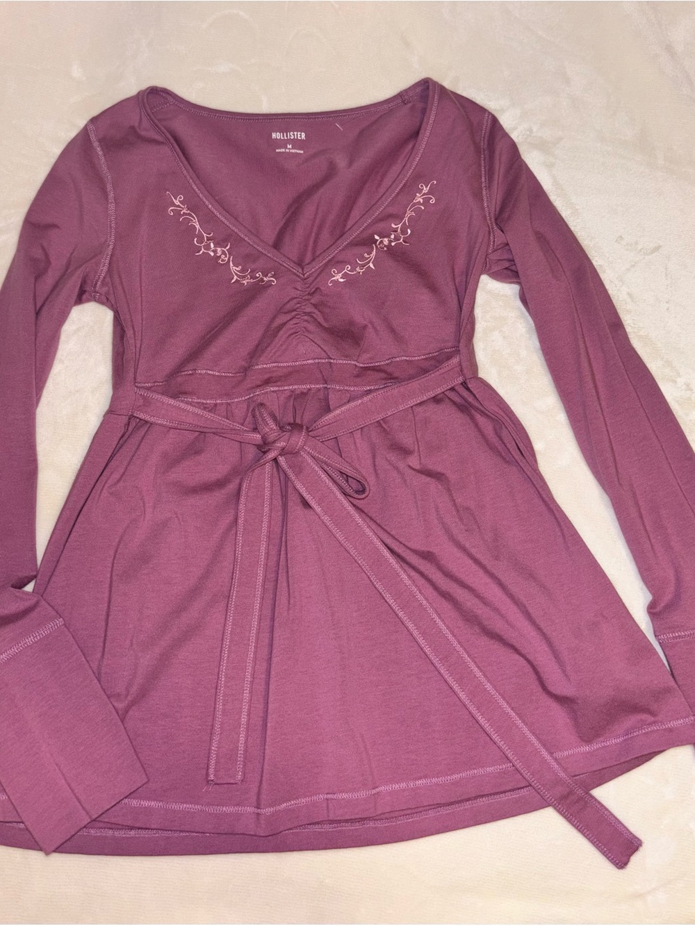 Hollister babydoll Long-Sleeve Top